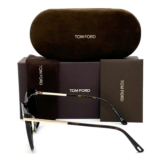 Tom Ford DASHA FT0822 52H  Dark Havana / Brown Polarized 52mm Sunglasses TF0822 - Picture 3 of 5
